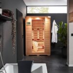 Home Deluxe REDSUN M VSS Infrarotkabine 120x105x190 cm, 2 Personen, Hemlock, 6 Vollspektrumstrahler – Bild 2