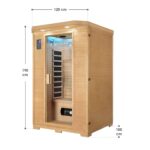Artsauna Oslo Infrarotkabine für 2 Personen, Triplex-Heizsystem, Hemlock, LED, digitale Steuerung – Bild 7