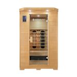 Artsauna Oslo Infrarotkabine für 2 Personen, Triplex-Heizsystem, Hemlock, LED, digitale Steuerung – Bild 6