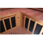Dewello Lakefield Infrarotkabine 120x120 cm, 1–2 Personen, Hemlock, Vollspektrum, LED, Bluetooth – Bild 7