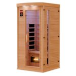 Dewello Pierson Infrarotkabine 90x90 cm, 1 Person, Hemlock, Vollspektrum, LED, Bluetooth – Bild 4