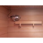 Dewello Hamlin Infrarotkabine 90x90 cm, 1 Person, Hemlock, Keramikstrahler, LED, Bluetooth – Bild 8