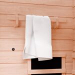 Dewello Pierson Infrarotkabine 135x105 cm, 1–2 Personen, Hemlock, Vollspektrum, LED, Bluetooth – Bild 6