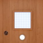 Dewello Pierson Infrarotkabine 135x105 cm, 1–2 Personen, Hemlock, Vollspektrum, LED, Bluetooth – Bild 8