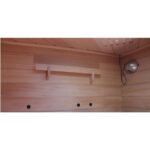 Dewello Lakefield Infrarotkabine 120x120 cm, 1–2 Personen, Hemlock, Vollspektrum, LED, Bluetooth – Bild 8