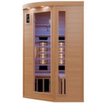 Dewello Lakefield 3 Infrarotkabine 120x120 cm, 1–2 Personen, Hemlock, Dual-Therm, Vollspektrum – Bild 5