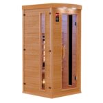 Dewello Pierson Infrarotkabine 90x90 cm, 1 Person, Hemlock, Vollspektrum, LED, Bluetooth – Bild 5