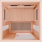 Dewello Pierson Infrarotkabine 90x90 cm, 1 Person, Hemlock, Vollspektrum, LED, Bluetooth – Bild 7