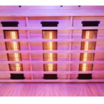Dewello Pierson Infrarotkabine 160x105 cm, 2–3 Personen, Hemlock, Vollspektrum, LED, Bluetooth – Bild 3