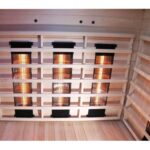 Dewello Lakefield Infrarotkabine 120x120 cm, 1–2 Personen, Hemlock, Vollspektrum, LED, Bluetooth – Bild 6