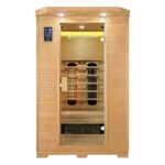 Artsauna Oslo Infrarotkabine für 2 Personen, Triplex-Heizsystem, Hemlock, LED, digitale Steuerung