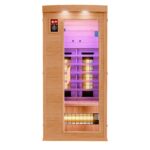Dewello Pierson Infrarotkabine 90x90 cm, 1 Person, Hemlock, Vollspektrum, LED, Bluetooth – Bild 3