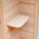 Dewello Hyder Infrarotkabine 115x105 cm, 1–2 Personen, Hemlock, Vollspektrum, LED, Bluetooth – Bild 7