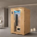 Artsauna Oslo Infrarotkabine für 2 Personen, Triplex-Heizsystem, Hemlock, LED, digitale Steuerung – Bild 2