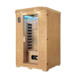 Artsauna Oslo Infrarotkabine für 2 Personen, Triplex-Heizsystem, Hemlock, LED, digitale Steuerung – Bild 9