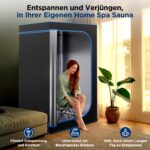 SereneLife Tragbare Infrarotsauna, faltbares Saunazelt für 1–2 Personen, bis 60 °C – Bild 6