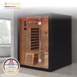 Artsauna Helsinki 150 Infrarotkabine 150x150 cm, 3 Personen, Dual-Technologie, LED, Schwarz – Bild 7