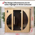 HECHT Infrarotkabine für 2 Personen, Keramikstrahler – Bild 4