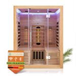 Artsauna Helsinki 150 Infrarotkabine 150x150 cm, 3 Personen, Dual-Technologie, LED, 2 Liegen