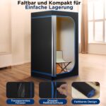 SereneLife Tragbare Infrarotsauna, faltbares Saunazelt für 1–2 Personen, bis 60 °C – Bild 5