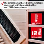 HECHT Infrarotkabine für 2 Personen, Keramikstrahler – Bild 8