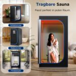SereneLife Tragbare Infrarotsauna, faltbares Saunazelt für 1–2 Personen, bis 60 °C – Bild 3