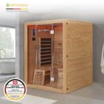 Artsauna Helsinki 150 Infrarotkabine 150x150 cm, 3 Personen, Dual-Technologie, LED, 2 Liegen – Bild 7